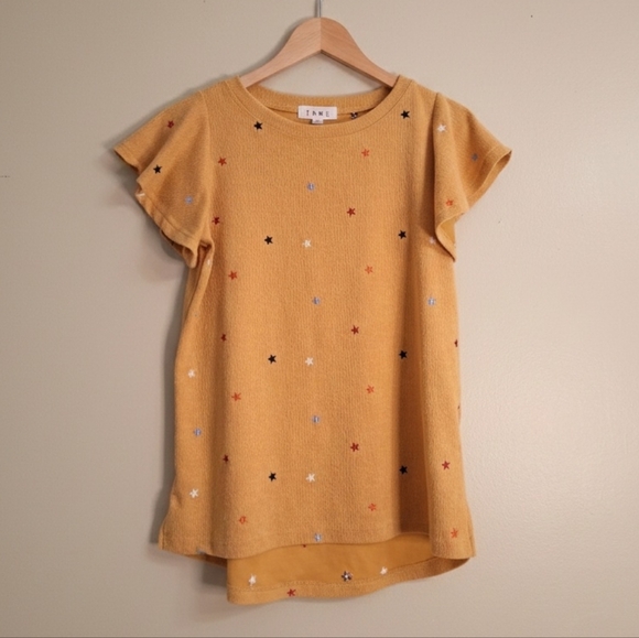 THML Star Pattern Flutter Sleeve Top - Picture 2 of 4